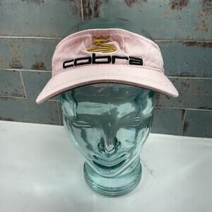 Cobra Embroidered Womens Golf Visor Pure Cotton Adjustable Size Pink